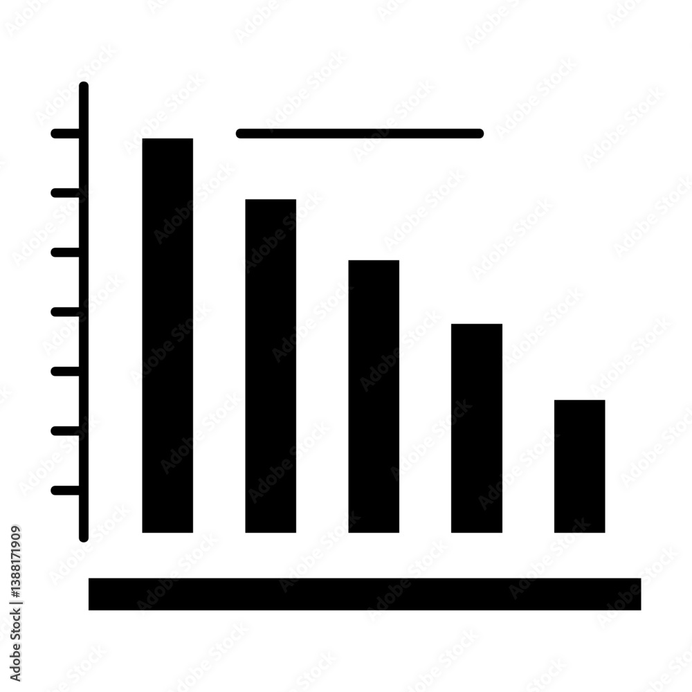 Decline Diagram Icon Decline Diagram Icon