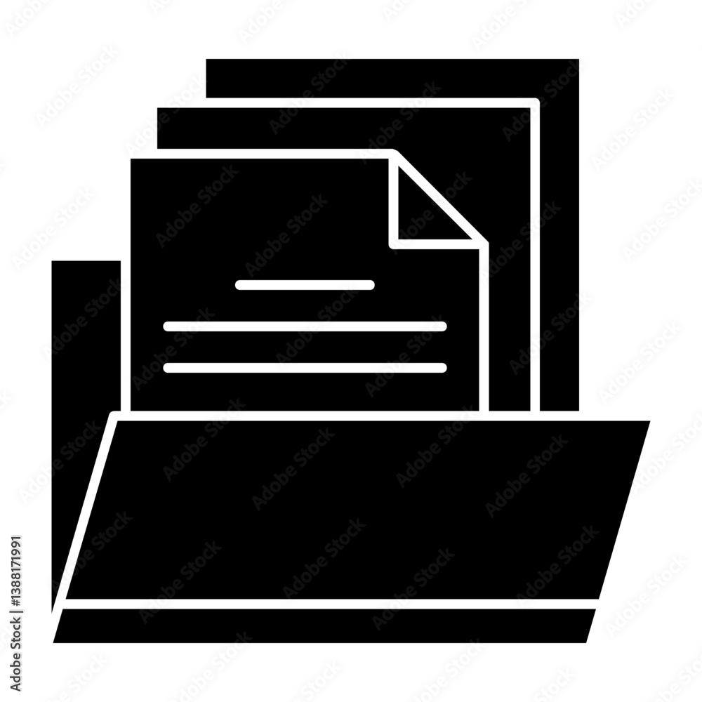 Folder with Files Icon Folder with Files Icon