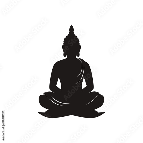 Buddha Sitting Silhouette