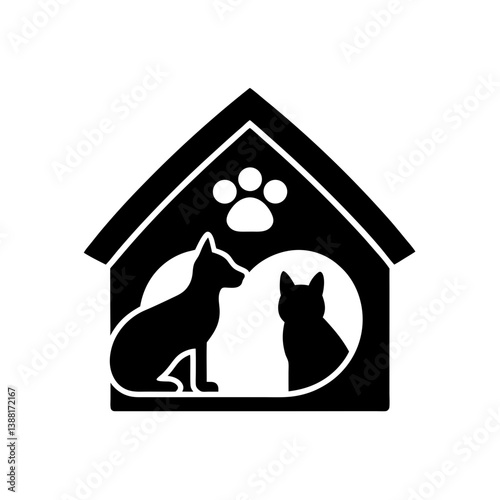 Animal Shelter Icon Silhouette