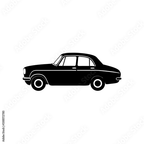 Vintage Automobile Silhouette Vector