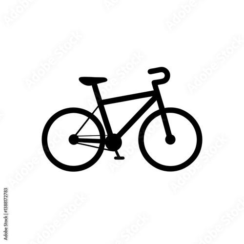 Bicycle Side View Silhouette Art