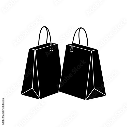 Shopping Bags Design Silhouette