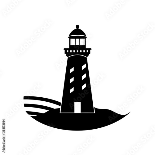 Lighthouse Silhouette Vector Art