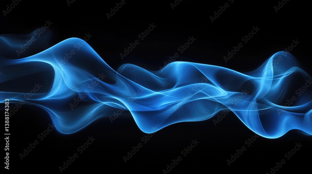 Flowing ribbons of blue light create a mesmerizing digital landscape, showcasing smooth waves and dynamic movement that embodies modern creativity and fluidity in design Flowing ribbons of blue light create a mesmerizing digital landscape, showcasing smooth waves and dynamic movement that embodies modern creativity and fluidity in design