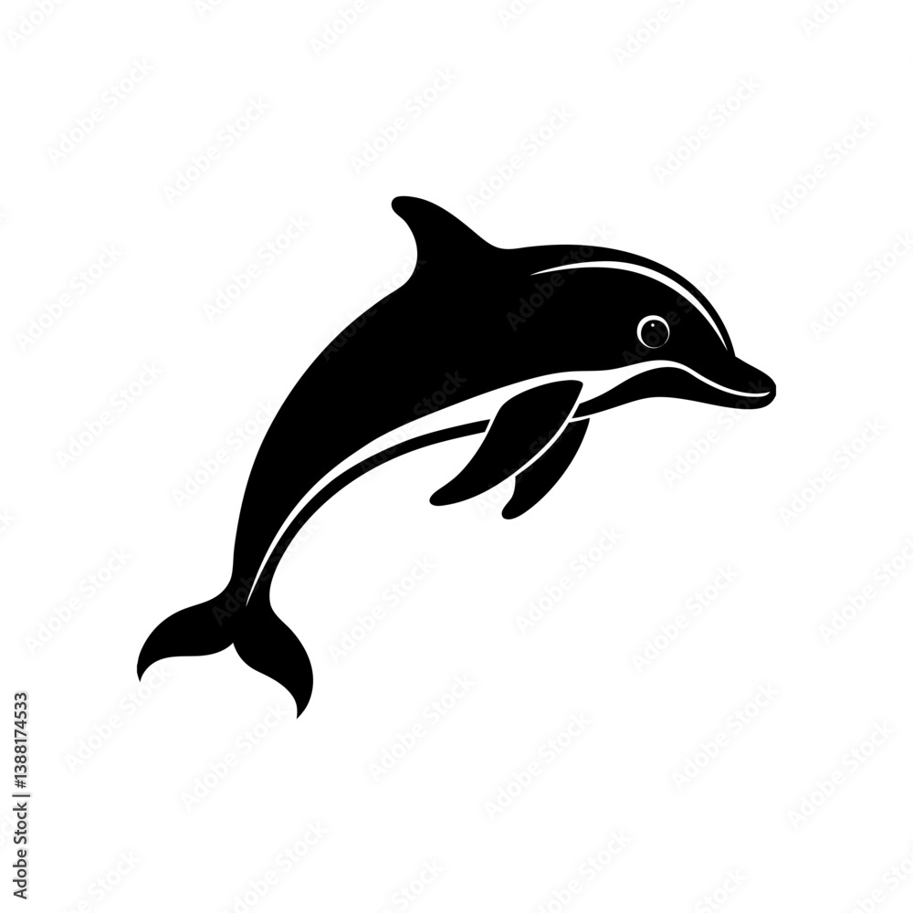 Fototapeta premium dolphin isolated on white background