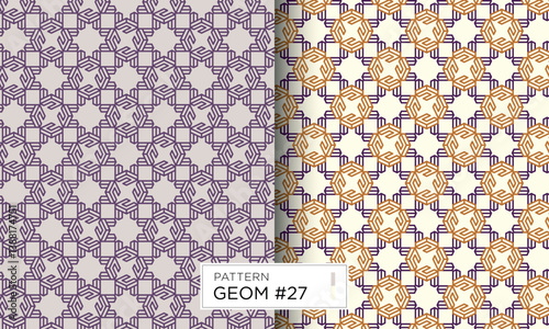 C and M letters combining geometric seamless pattern on nude background for textiles and paper or interior decoration Geom 27