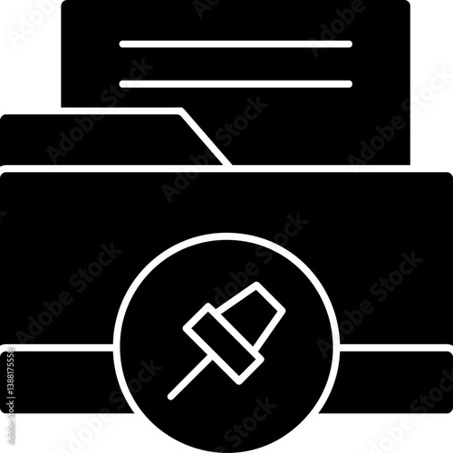 Canvas Print Pin Icon