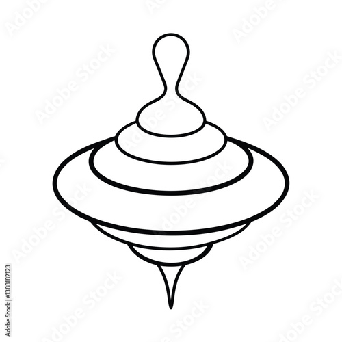 vector illustration of a toy top