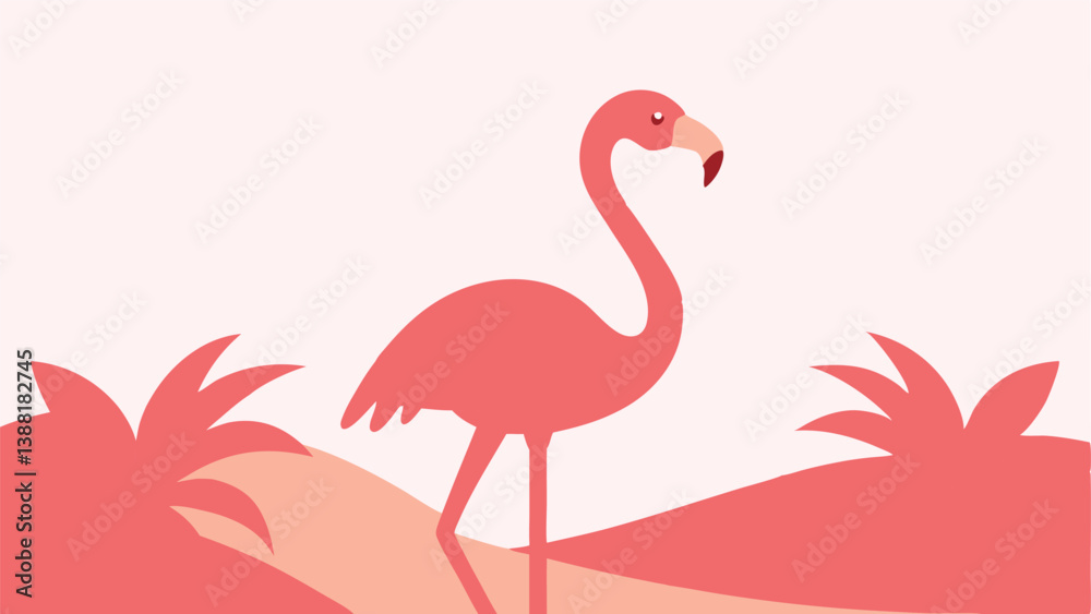 Fototapeta premium Tropical Bird Elegant Design Icon. 