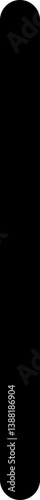 Black rectangle with all corners rounded forming a simple geometric shape.