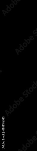Long vertical black rectangle forming a simple geometric shape.