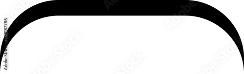 Filled black squared shape with small concave and convex opposite sides.