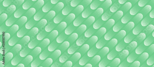 Dynamic Pattern Dot Work Textured Vector Light Green Shade Wide Simple Abstract Background. Eye Catching Lively Design Movement Effect Psychedelic Abstraction. Modern Halftone Art Panoramic Wallpaper