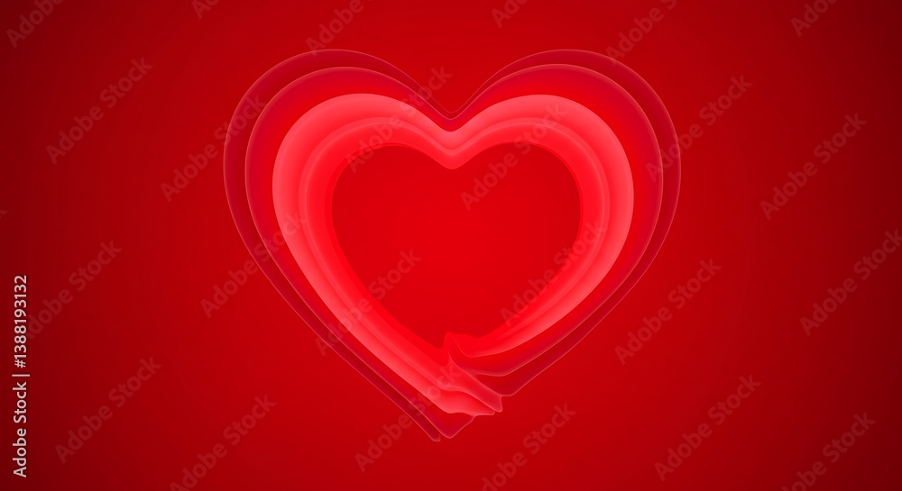 Crimson Heart: Glowing Abstract Love AI Generated Crimson Heart: Glowing Abstract Love AI Generated