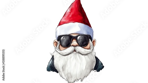 Cool Santa Claus Christmas portrait. photo