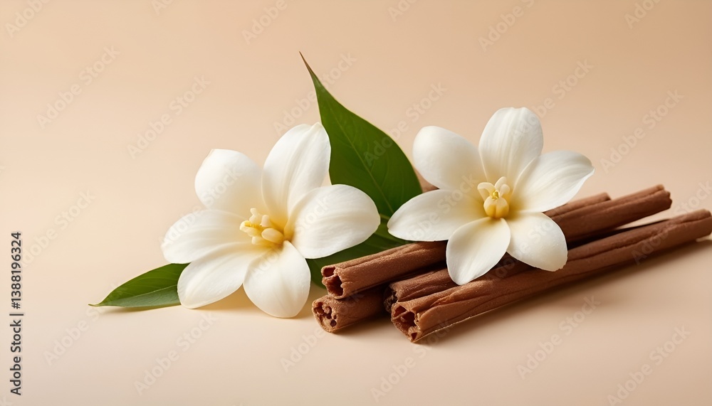 Vanilla stick and flower Vanilla stick and flower