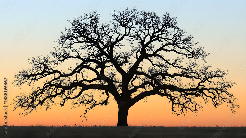 Solitary Strength: The Silent Grace of a Bare Tree Under the Expansive Sky Amidst Season's Fall Solitary Strength: The Silent Grace of a Bare Tree Under the Expansive Sky Amidst Season's Fall
