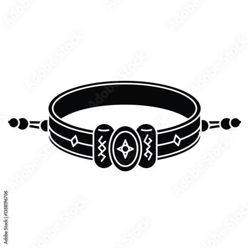 black leather bracelet