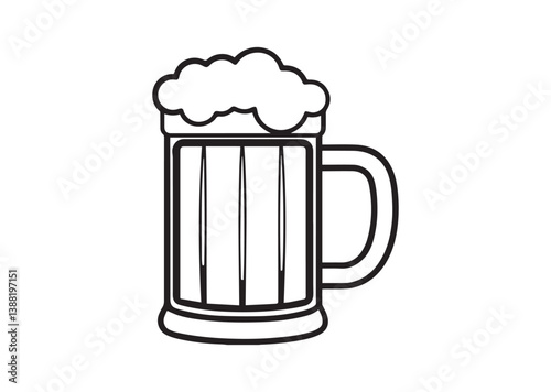 Beer Mug vector Design, Beer Mug silhouette