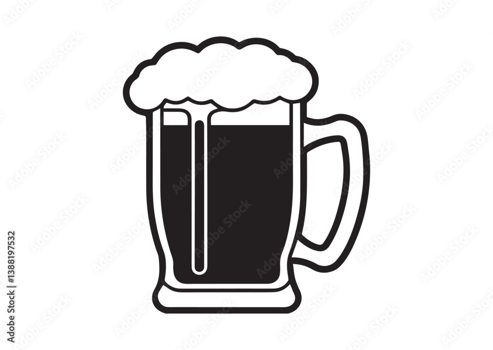 Beer Mug vector Design, Beer Mug silhouette Beer Mug vector Design, Beer Mug silhouette