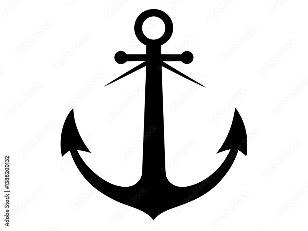 Anchor Silhouette Vector Design, Anchor SVG, Anchor Icon Anchor Silhouette Vector Design, Anchor SVG, Anchor Icon