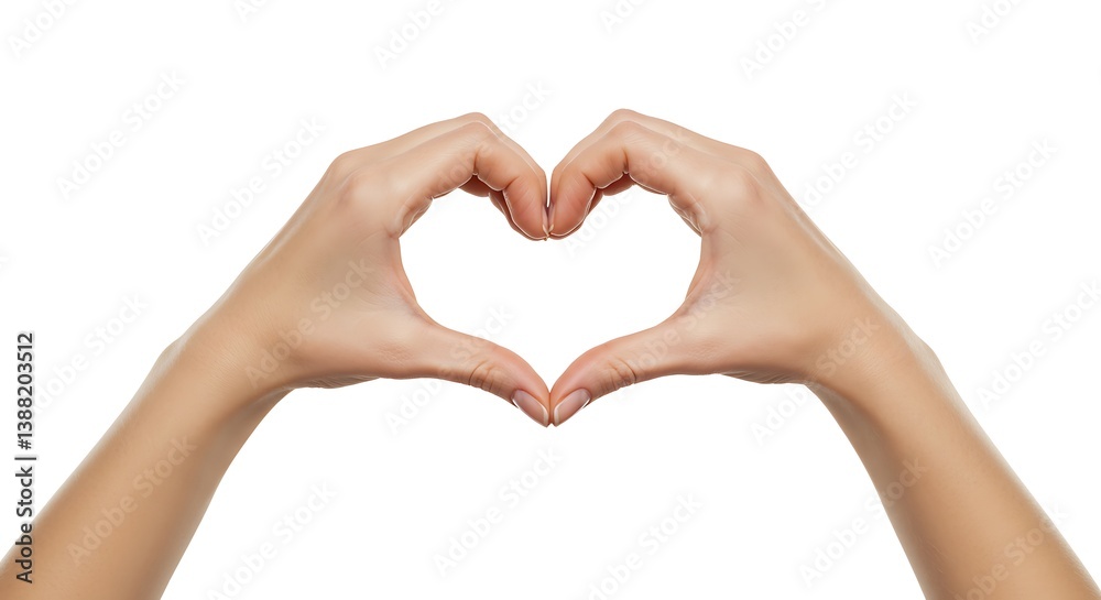 Obraz premium Heartfelt Gesture: Hands Forming a Symbol of Love AI Generated