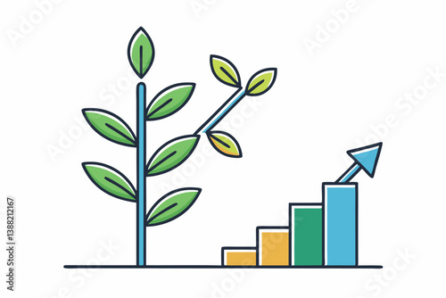 Balance concept illustrated with a vector scale weighing geometric shapes on either side showcasing harmony and equilibrium
