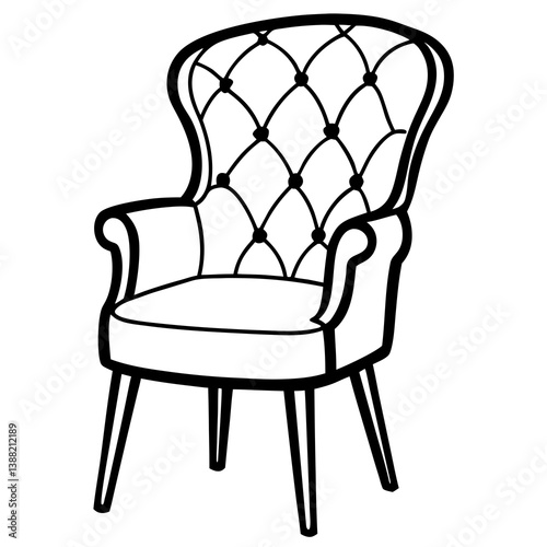 armchair on a white background