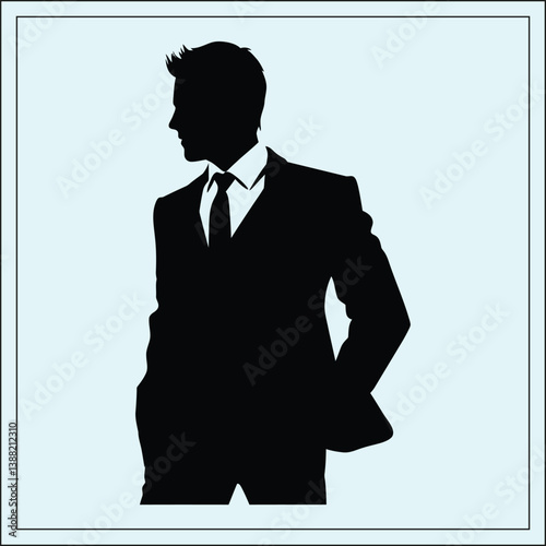 silhouette of a businessman