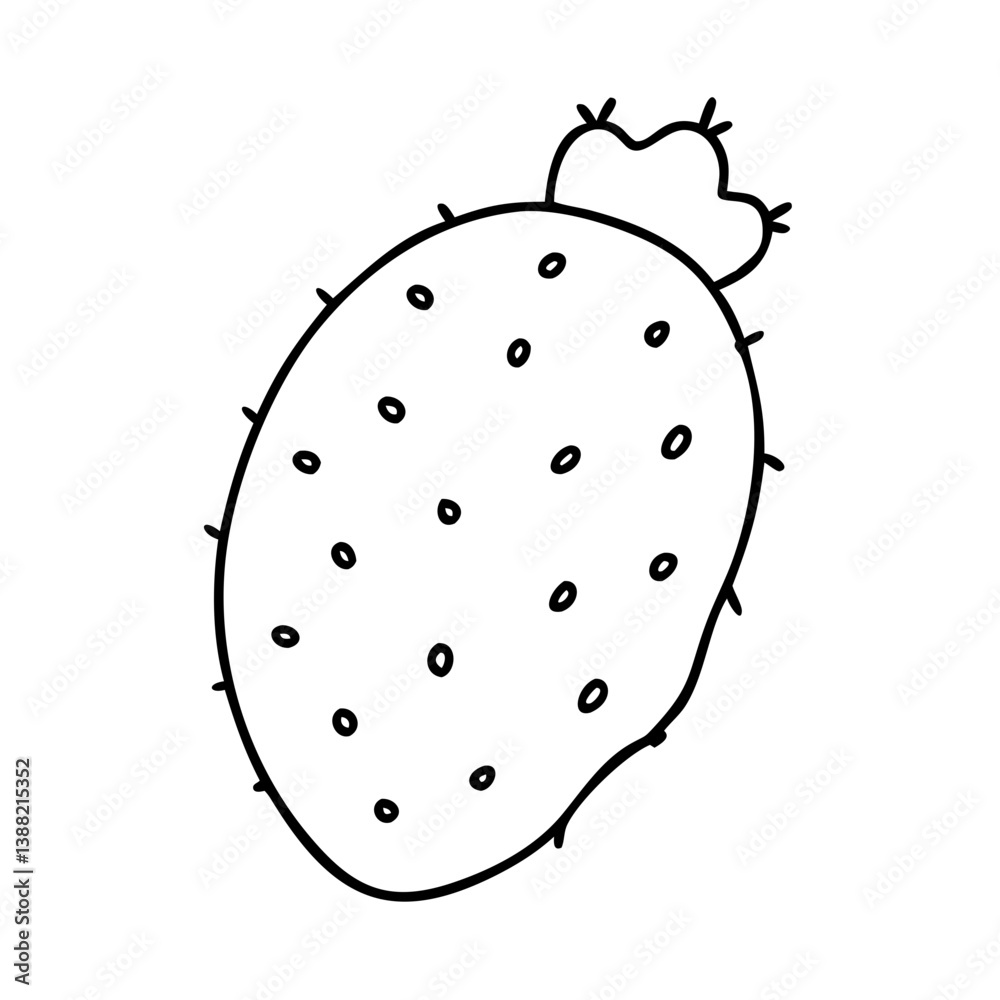 indian fig prickly pear icon, indian fig prickly pear line art - simple line art of indian fig prickly pear, perfect for indian fig prickly pear logos and icons indian fig prickly pear icon, indian fig prickly pear line art - simple line art of indian fig prickly pear, perfect for indian fig prickly pear logos and icons