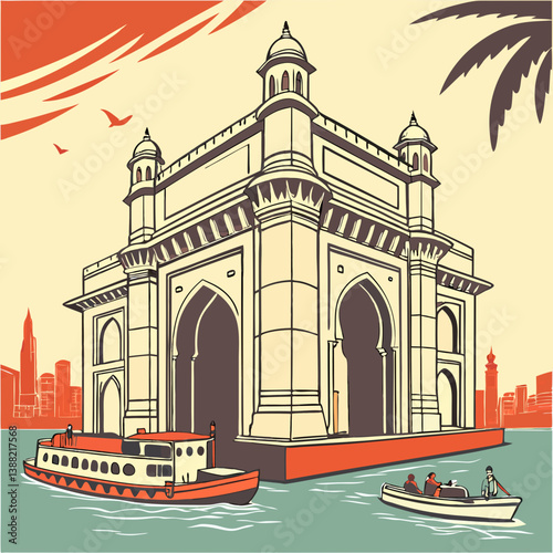 taj mahal vector illustration 