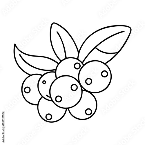 acai berry icon, acai berry line art - simple line art of acai berry, perfect for acai berry logos and icons