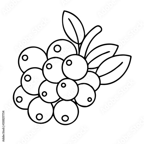 acai berry icon, acai berry line art - simple line art of acai berry, perfect for acai berry logos and icons
