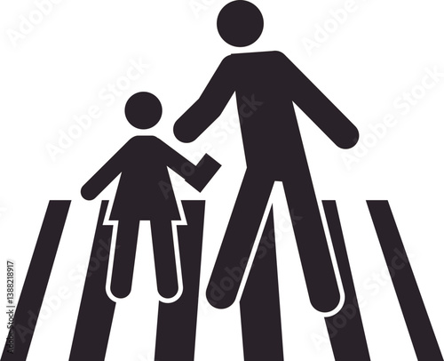 School area crossing traffic sign.
