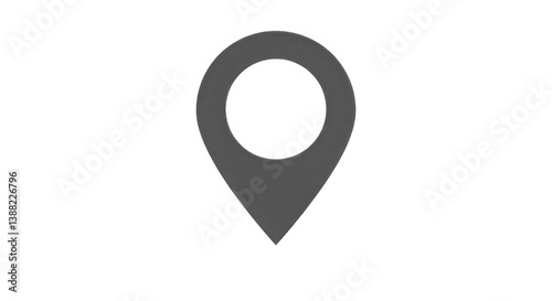Free Download A single red location pin with a circular cutout on a plain field - GFXLoad