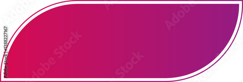A rectangular graphic element with two rounded corners, gradient fill, and a contour line for displaying information in infographic layouts.