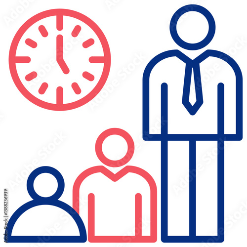 Sales and Job Activity  Icon Symbol Outline Color