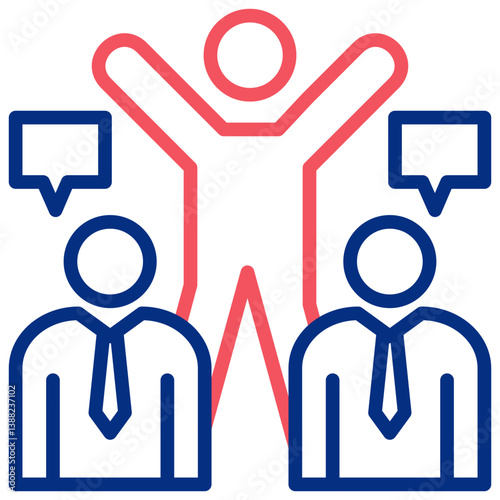 Sales and Job Activity  Icon Symbol Outline Color