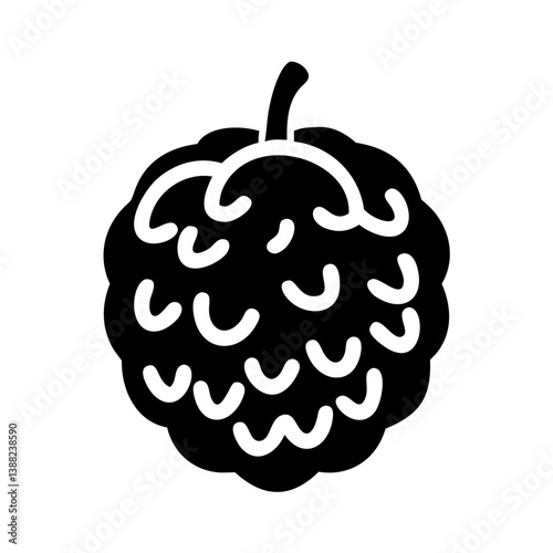 custard apple icon, custard apple line art - simple line art of custard apple, perfect for custard apple logos and icons