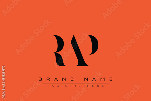 RAP abstract letter logo design. This logo is designed by three abstract letters.