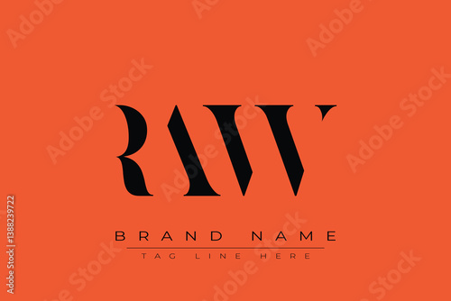 RAW abstract letter logo design. This logo is designed by three abstract letters.