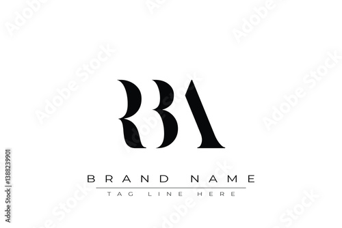 RBA abstract letter logo design. This logo is designed by three abstract letters.