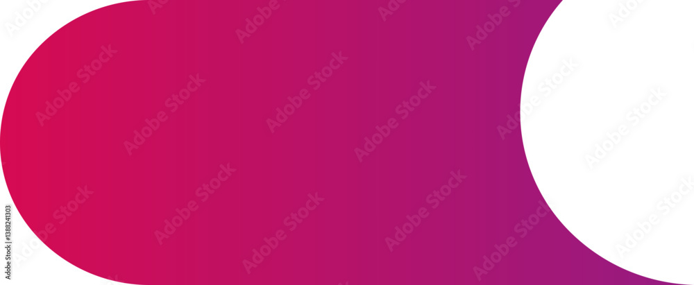 Rectangular element with a rounded side and asymmetrical concave side, gradient-filled for infographic designs. Rectangular element with a rounded side and asymmetrical concave side, gradient-filled for infographic designs.