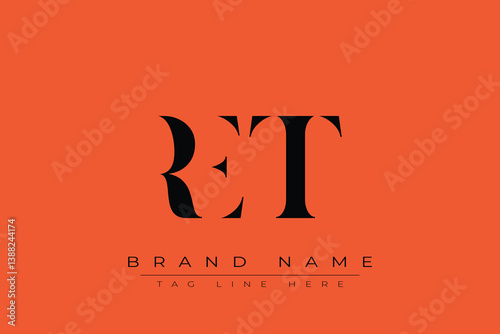 RET abstract letter logo design. This logo is designed by three abstract letters.