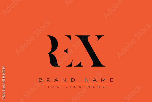 REX abstract letter logo design. This logo is designed by three abstract letters.