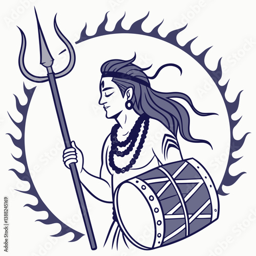 fairy with a sword vector illustration 