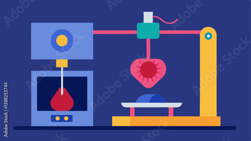 Organ Scaffold Construction A 3D printer deposing biocompatible materials to form a scaffold for growing cells highlighting the intricate layers being printed.