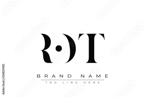 ROT abstract letter logo design. This logo is designed by three abstract letters.