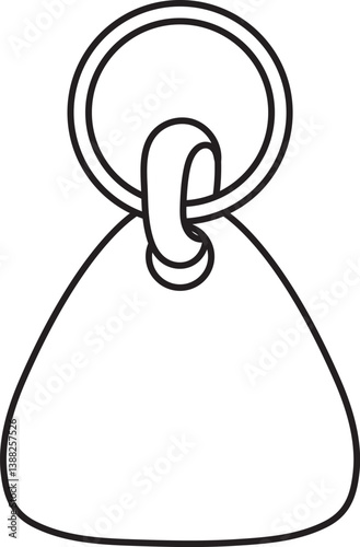 pet medallion vector illustration in the shape of a triangle, simple linear icons, doodle and sketch style, hand-drawn, isolated on a white background